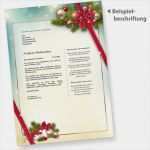 Postkarten Vorlagen Kostenlos Word Elegant Briefpapier Weihnachten Geschäftlich 250 Blatt Rote Schleife