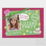 Postkartenformat Vorlage Beste Einladung Kindergeburtstag "sternchen" Bunte Bilder Shop