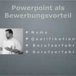 Powerpoint Bewerbung Vorlage Luxus Powerpoint Als Bewerbungsvorteil