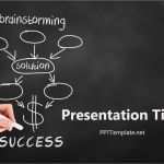 Powerpoint formen Vorlagen Wunderbar Free Brainstorming Success Chalk Hand Black Ppt Template