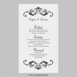 Powerpoint Goldene Hochzeit Vorlage Neu Hochzeit Menü Karte Vorlage Vintage Rollen Schwarz