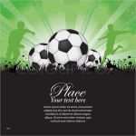 Powerpoint Plakat Vorlage Angenehm Fußball Spieler Mit Ball Auf Grunge Hintergrund Element