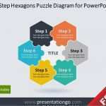 Powerpoint Puzzle Vorlage Download Luxus 6 Step Hexagons Puzzle Diagram for Powerpoint