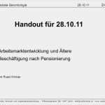 Powerpoint Referat Vorlage Cool Handout Für Arbeitsmarktentwicklung Und Ältere Ppt Video