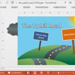 Powerpoint Titelfolie Vorlage Cool Animierte Bergauf Straße Powerpoint Vorlage