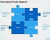 Powerpoint Vorlage Puzzle Angenehm Blue Jigsaw Puzzle Diagram Powerpoint Templates Ppt