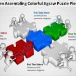 Powerpoint Vorlage Puzzle Gut 3d Men assembling Colorful Jigsaw Puzzle Pieces Ppt