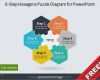 Powerpoint Vorlage Puzzle Hübsch 6 Step Hexagons Puzzle Diagram for Powerpoint