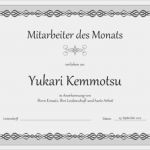 Powerpoint Vorlage Urkunde Fabelhaft Urkunde "mitarbeiter Des Monats" Design "graue Kette"
