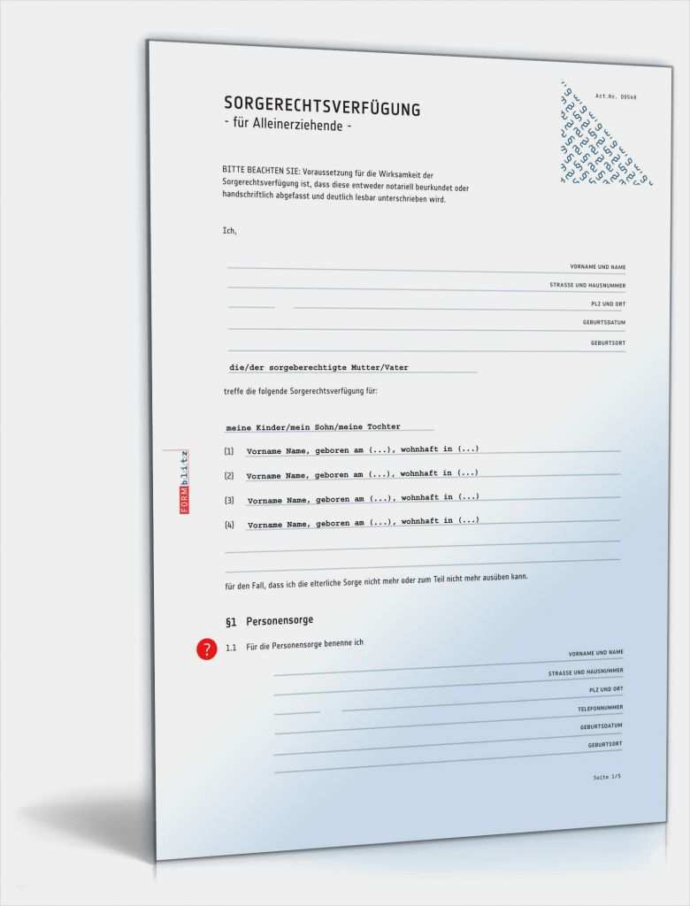 Ppap Vorlage Download Erstaunlich sorgerechtsverfügung Alleinerziehende