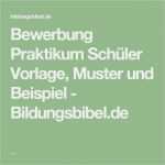 Praktikum Vorlage Schüler Inspiration Die 25 Besten Ideen Zu Bewerbung Praktikum Muster Auf