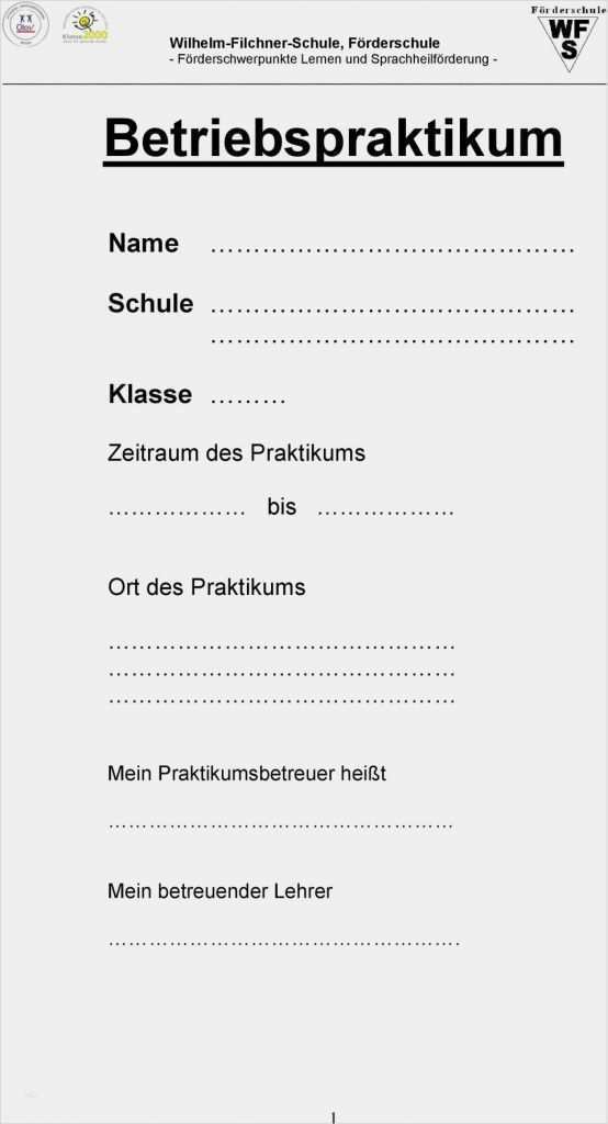 Praktikumsbericht Vorlage Schule 9 Klasse Deckblatt Einzigartig Betriebspraktikum Zeitraum Des Praktikums ort Des