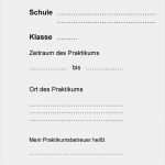 Praktikumsmappe Vorlage Pdf Beste Betriebspraktikum Zeitraum Des Praktikums ort Des