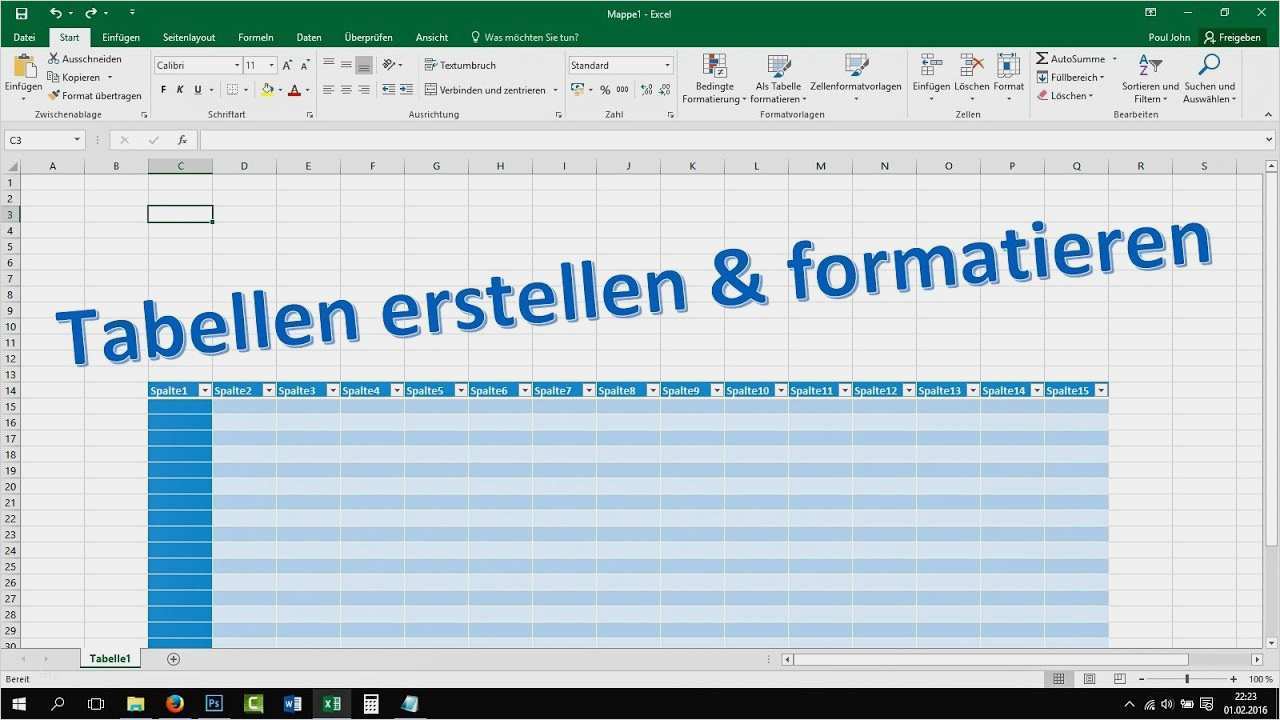 Preisliste Erstellen Vorlage Kostenlos Einzigartig Excel Tabelle Erstellen Und formatieren [tutorial 2016