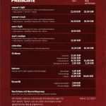 Preisliste Friseur Vorlage Fabelhaft Casablanca Hairstyle Preisliste Mm A4