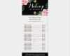 Preisliste Friseur Vorlage Inspiration Floral Makeup Artist Beauty Salon Girly Price List Rack