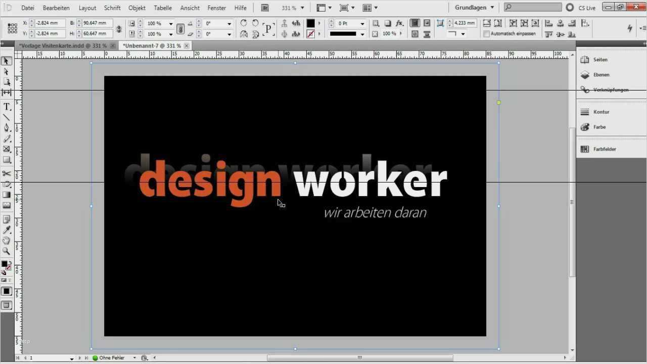 Preisliste Vorlage Indesign Schönste Visitenkarte In Indesign Erstellen [tutorial Vorlage] Teil
