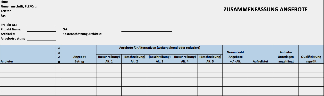 Preisliste Vorlage Word Bewundernswert Kostenlose Excel Vorlagen Für Bauprojektmanagement