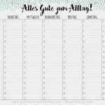 Print Vorlagen Bewundernswert Alles Gute Zum Alltag – Stundenplan Free Print – Pearo