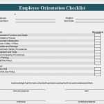 Printation Vorlage Einzigartig New Employee orientation Checklist Template Word and Excel