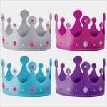 Prinzessin Krone Basteln Vorlage Genial Kronen Aus Papier ★ 12 Papierkronen Für Kinder In Silber