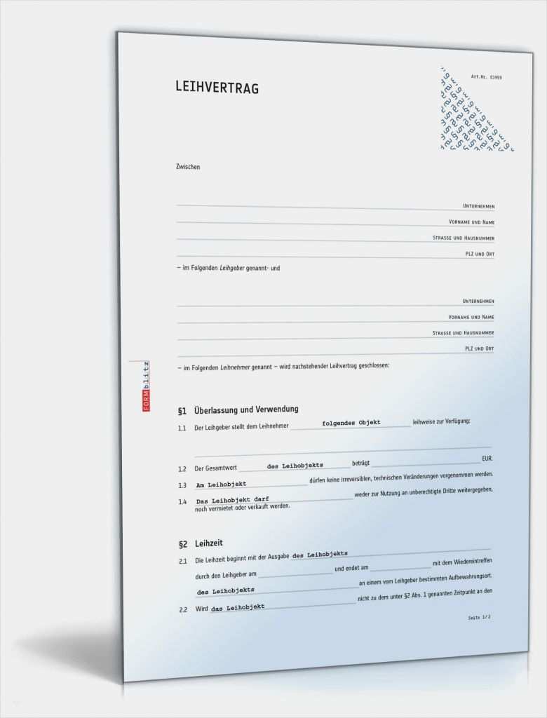 Privat Geld Verleihen Vertrag Vorlage Wunderbar Leihvertrag Rechtssicheres Muster Zum Download
