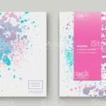 Produkt Flyer Vorlage Cool Pastell Rosa Cyan Explosion Farbe Splatter Künstlerische