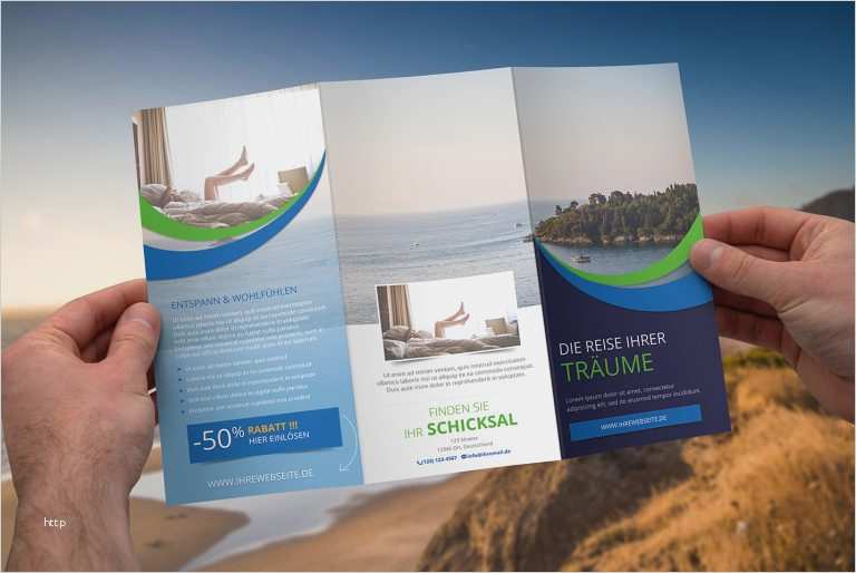 Produkt Flyer Vorlage Gut Din Lang Flyer Vorlage „reisewerbung“ – Grafikshopper