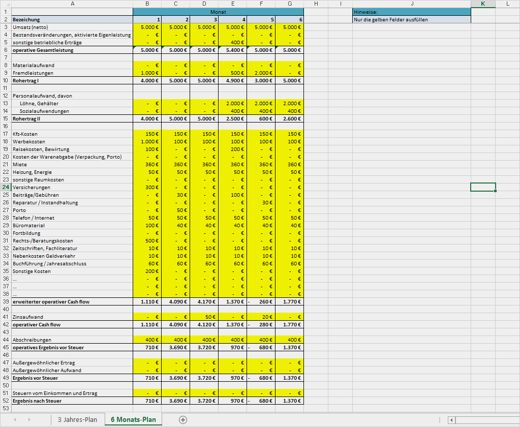 Produktionsplan Excel Vorlage Großartig Excel Vorlage Rentabilitätsplanung Kostenlose Vorlage