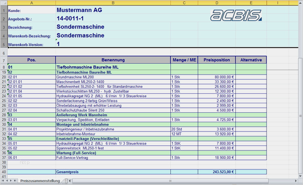 Produktkonfigurator Excel Vorlage Wunderbar Angebotserstellung Innerhalb Der Cpq software