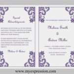 Programmheft Hochzeit Vorlage Word Elegant Hochzeit Programm Vorlage Lila Damaris ornament Instant