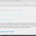 Projekt Konzept Vorlage Erstaunlich Web Design Briefing Word Vorlage Mit Multiple Choice Uid