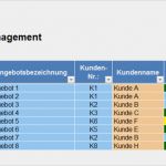 Projektabrechnung Vorlage Excel Bewundernswert Angebotsverfolgung Und Projektsteuerung – Management