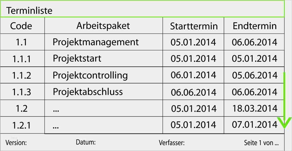 Projektarbeit Vorlage Word Best Of Terminliste