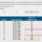 Projektdokumentation Vorlage Kostenlos Angenehm Geburtstagskalender Anzeige Des Alters Bis Zum Geburtstag