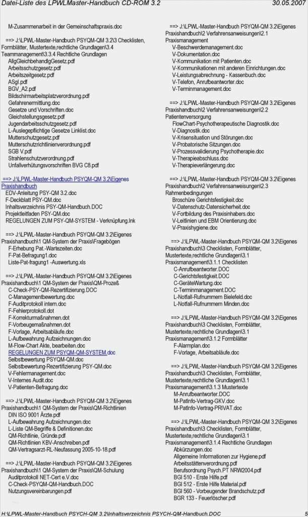 Projektleitfaden Vorlage Elegant Inhaltsverzeichnis Des Lpwl Qm Handbuch Fär Psychotherapie
