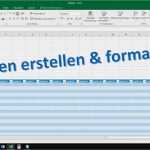 Projektplan Erstellen Vorlage Inspiration Excel Tabelle Erstellen Und formatieren [tutorial 2016