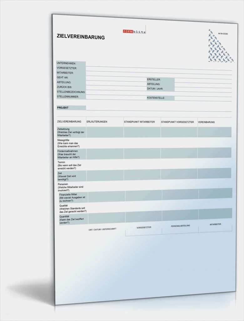 Protokoll Mitarbeitergespräch Vorlage Kostenlos Wunderbar Zielvereinbarung Ausfüllbares Muster Zum Download