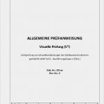 Prüfanweisung Sichtprüfung Vorlage Cool Dokument En1090