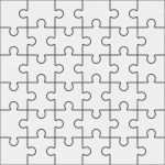 Puzzle Leere Vorlage Wunderbar Jigsaw Puzzle Leere Vorlage 36 Stück — Stockvektor