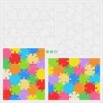 Puzzle Muster Vorlage Angenehm Sechseckige Puzzle Vorlagen Und Muster — Stockvektor