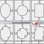 Puzzle Muster Vorlage Großartig Jigsaw Puzzle Frames Template Pdf and Clipart Set 300 Dpi