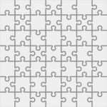 Puzzle Vorlage A4 Elegant Jigsaw Puzzle Weiss Leere Teile Vektorgrafik