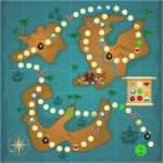 Puzzle Vorlage Vektor Cool Piraten Schatz Insel Karte Spiel Puzzle Vorlage Vektor