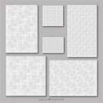 Puzzle Vorlage Vektor Cool Puzzle Vorlage Vektor Set