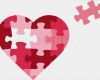 Puzzle Vorlage Vektor Fabelhaft Puzzle Herz Symbol Vektorgrafik