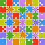 Puzzle Vorlage Vektor Hübsch Jigsaw Puzzle Farbe Teile Vorlage 7 X 7 Stück