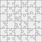 Puzzle Vorlage Vektor Schönste Puzzle Vektor Vorlage 36 Geräte Vektor Illustration