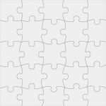 Puzzle Vorlage Vektor Süß Komplette Puzzle Vektorgrafik