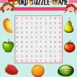 Puzzle Vorlage Word Best Of Wort Puzzle Spiel Vorlage Mit Obst thema Illustration
